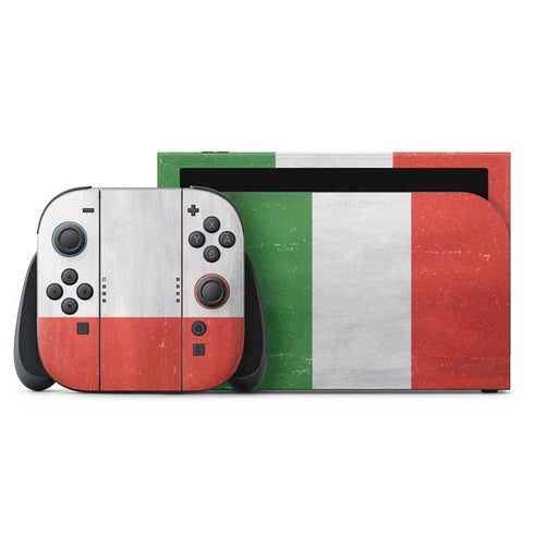 Italy Flag Distressed Nintendo Skins